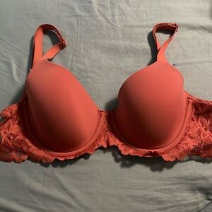 Elegant Lace Coral Bra 34C